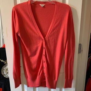 Vintage Fossil Reddish Pink Boyfriend Button-Up Cardigan